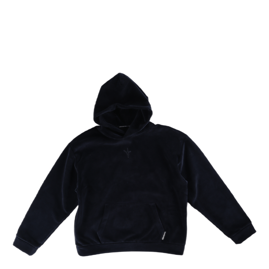 Black velour hoodie mens online