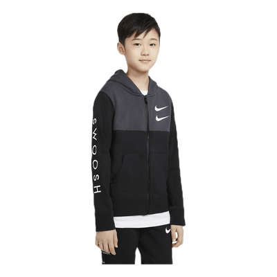 NSW Swoosh Zip Hoodie Junior Black/Grey