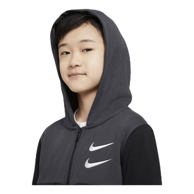 NSW Swoosh Zip Hoodie Junior Black/Grey