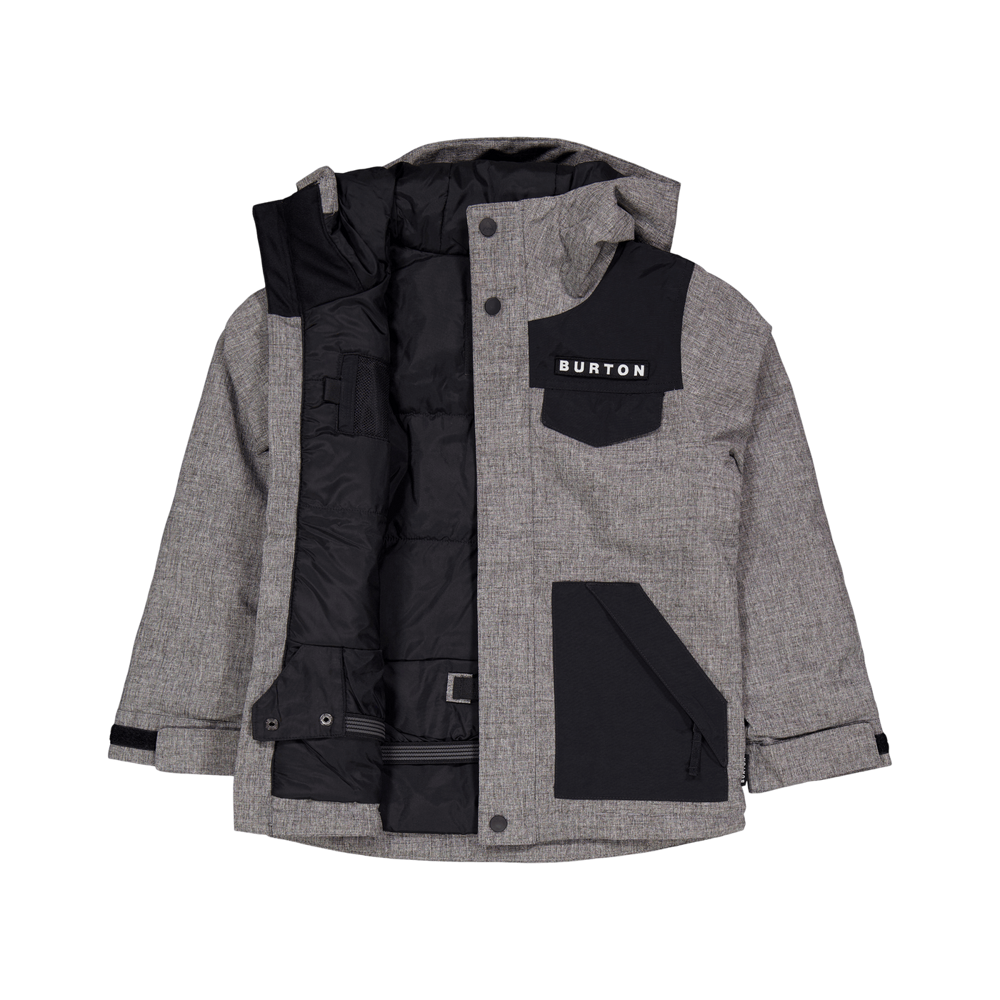 Boys Dugout Jacket Black/Grey