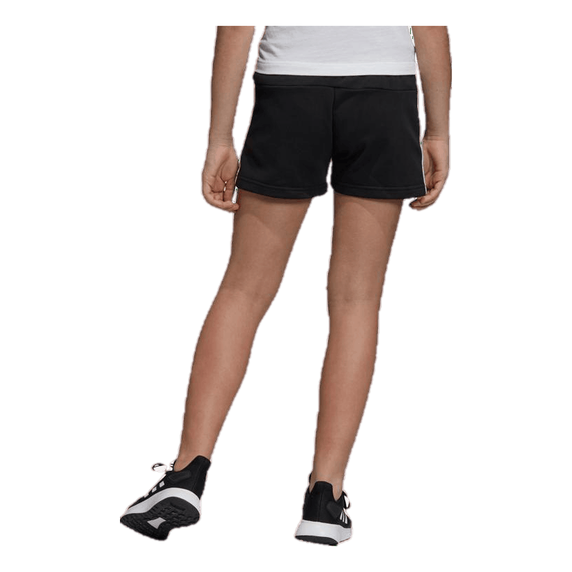 Girls 3 Stripe Shorts White/Black