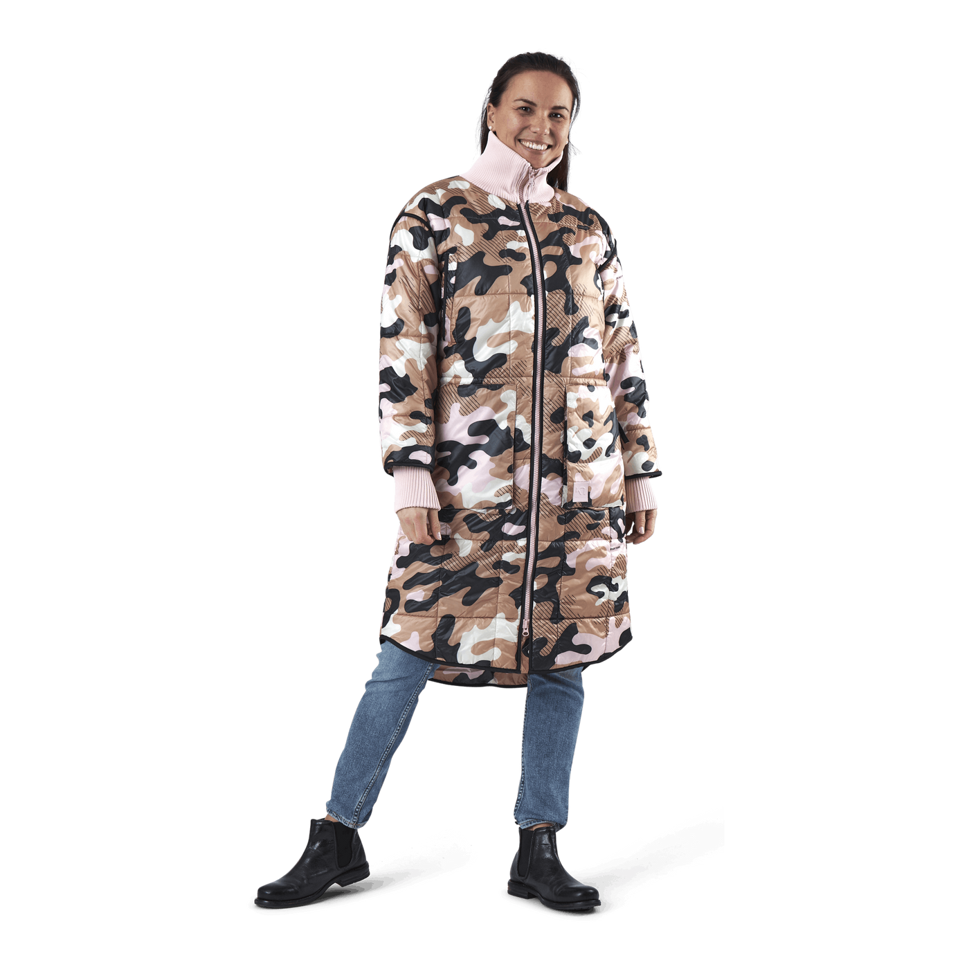 Nyre Parka Pink/Patterned