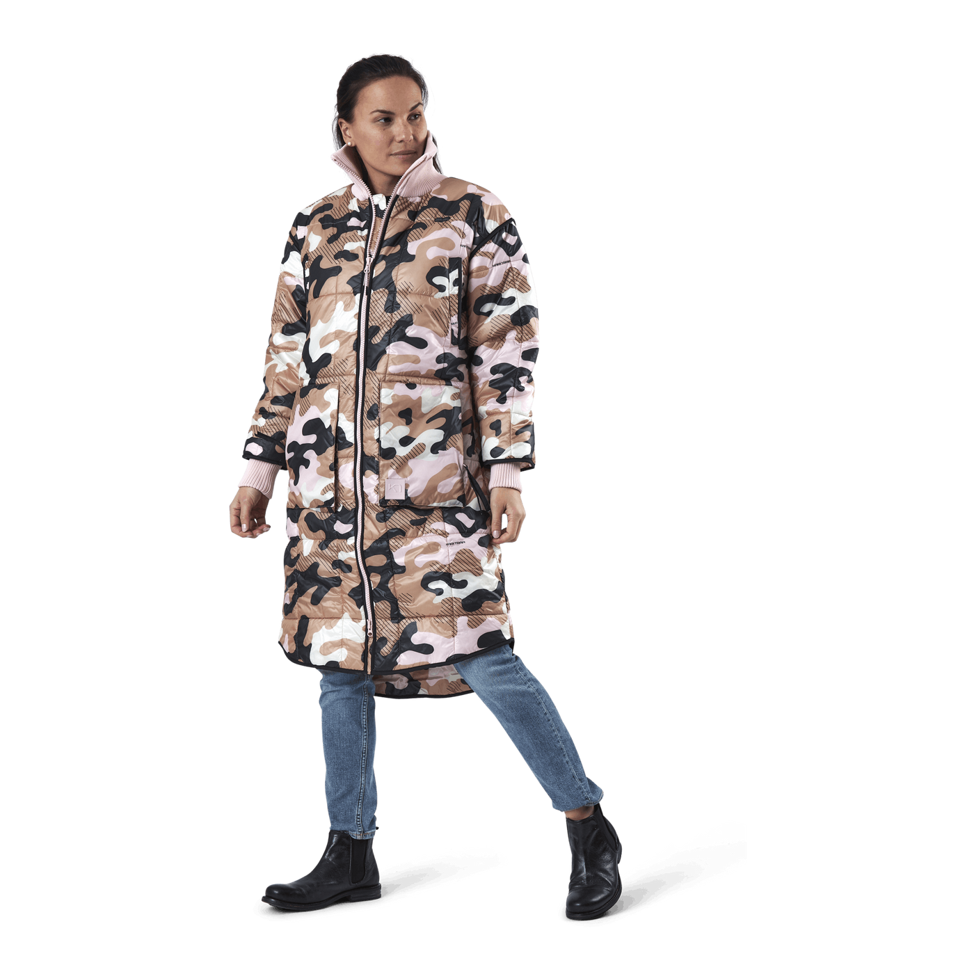 Nyre Parka Pink/Patterned