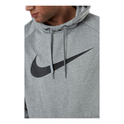 Dri-FIT Men's Pullover Training Hoodie DK GREY HEATHER/BLACK