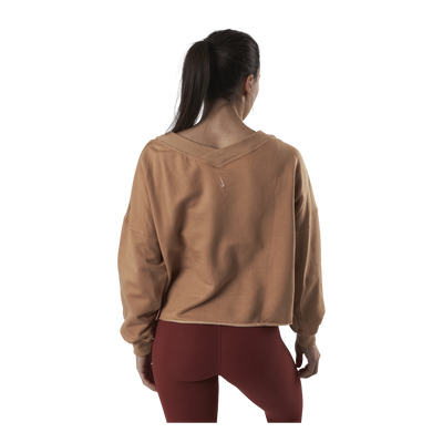 Yoga Off-Mat Fleece V-Neck Pink/White