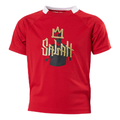 Boys Salah Aeroready Football T-Shirt Vivid Red / Gold Metallic