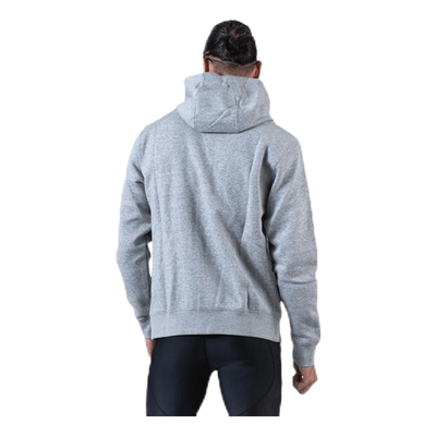 Sportswear Club Fleece Men's Full-Zip Hoodie DK GREY HEATHER/MATTE SILVER/WHITE