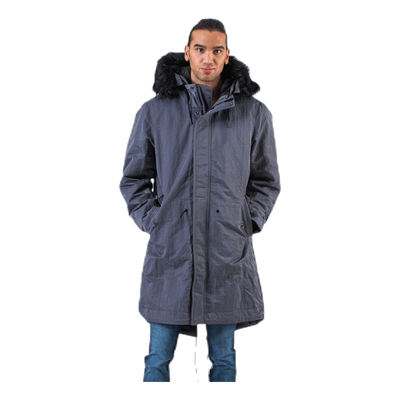 Down Fill Hood Parka Grey