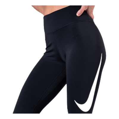 7/8 Swoosh Run Tight Black