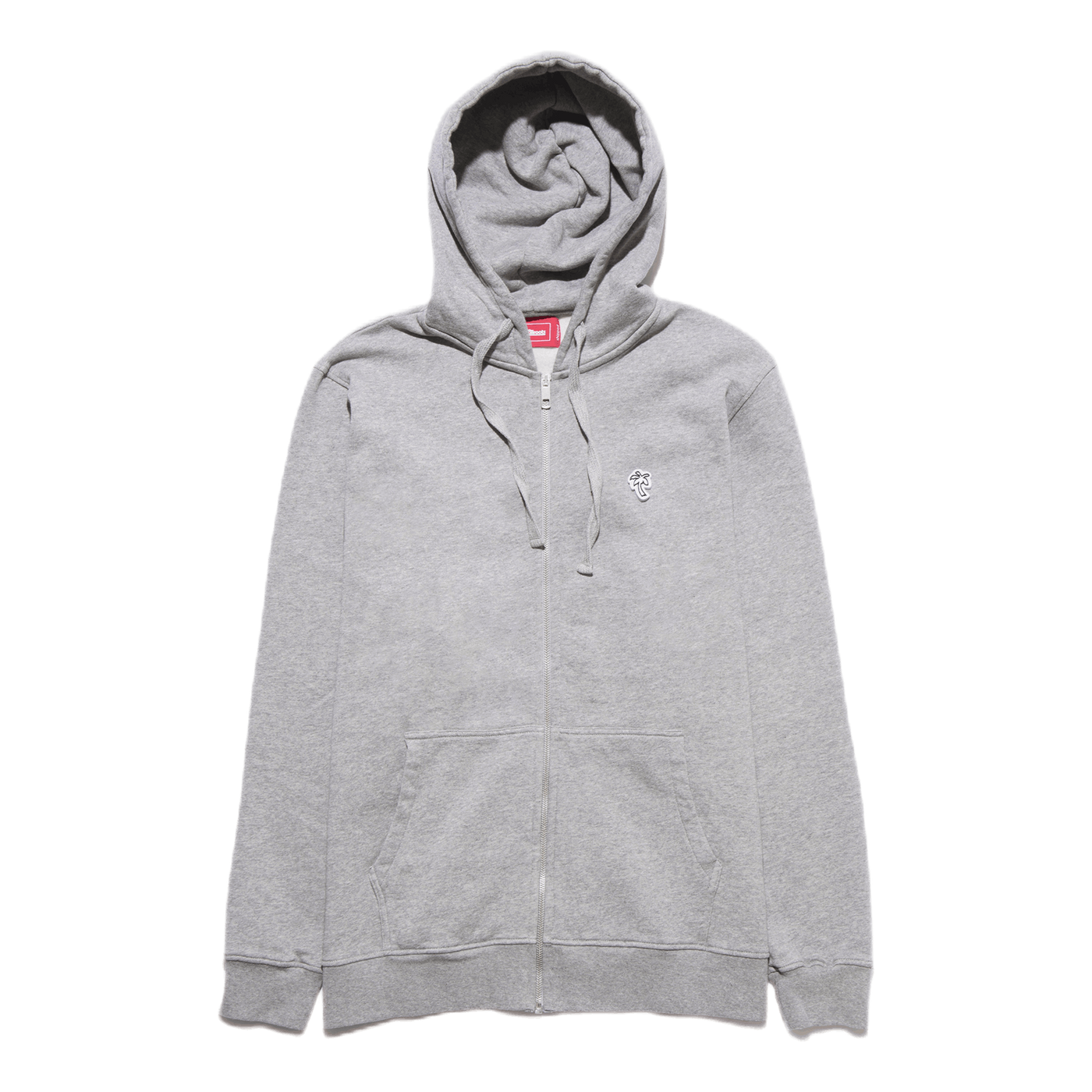 Palm Patch Zip Hoodie Gray