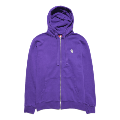 Palm Patch Zip Hoodie Purple