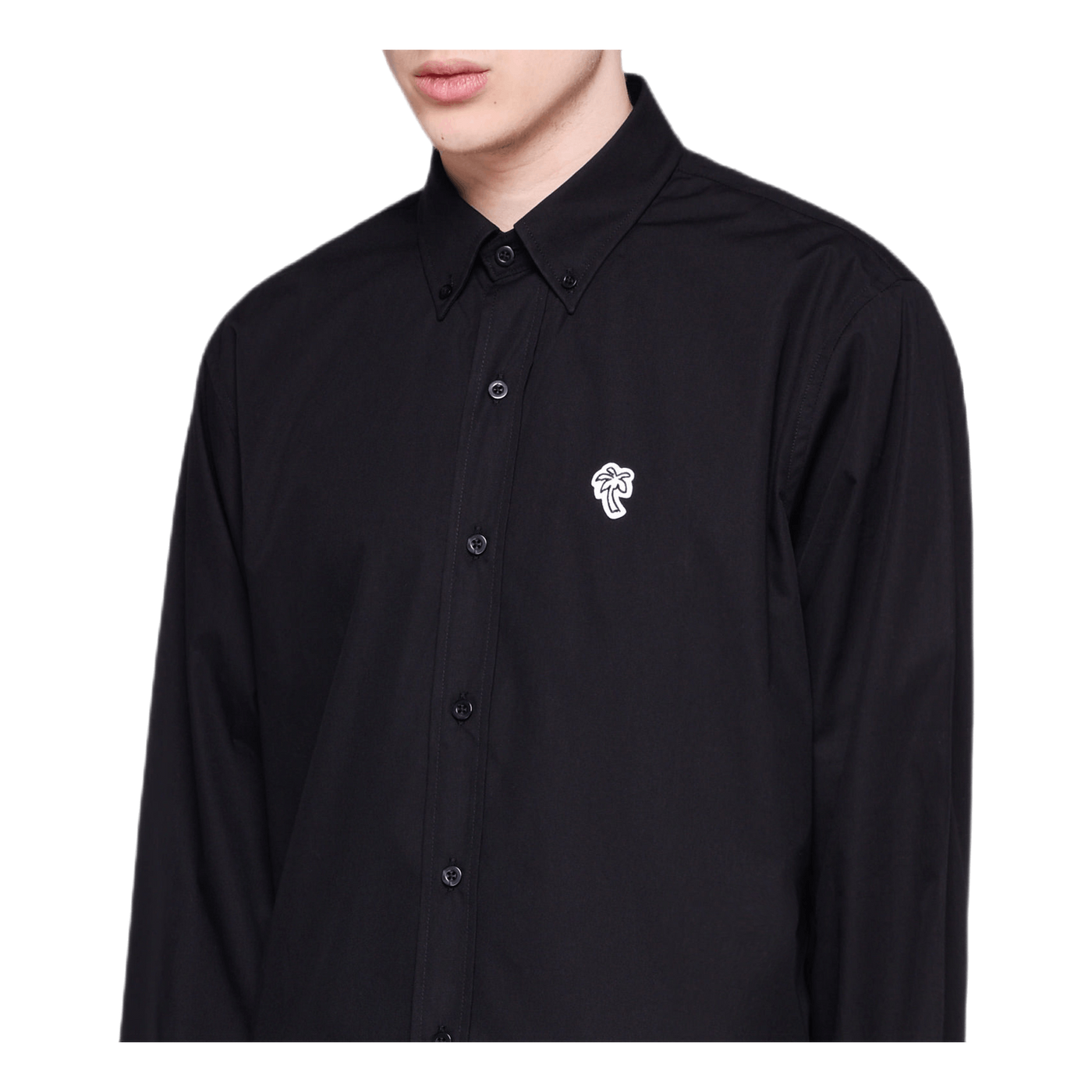 Poplin Palm Shirt Black