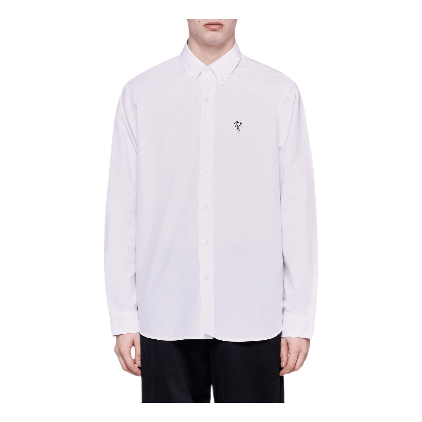 Poplin Palm Shirt White