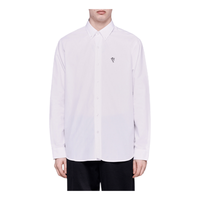 Poplin Palm Shirt White