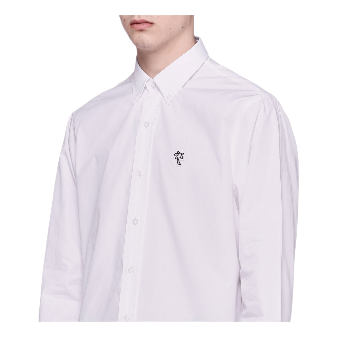 Poplin Palm Shirt White