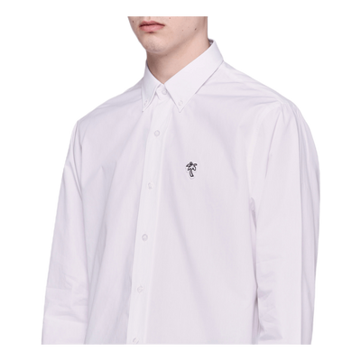 Poplin Palm Shirt White