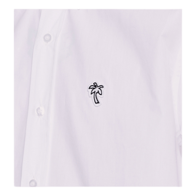 Poplin Palm Shirt White