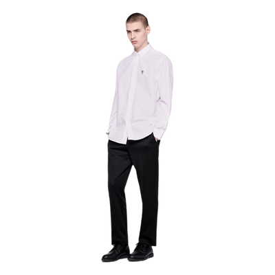 Poplin Palm Shirt White