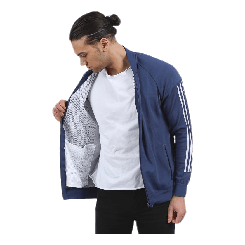 ID Knitted Bomber Blue