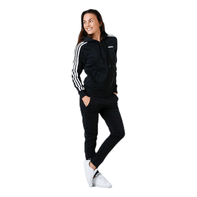 Essentials 3S Full Zip Hoodie Black / White