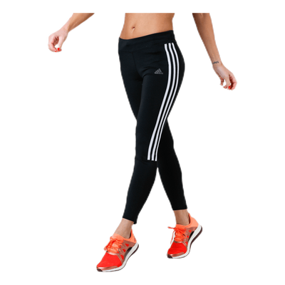 Adidas Run It Tight 7/8 3 Stripe Women Black / White