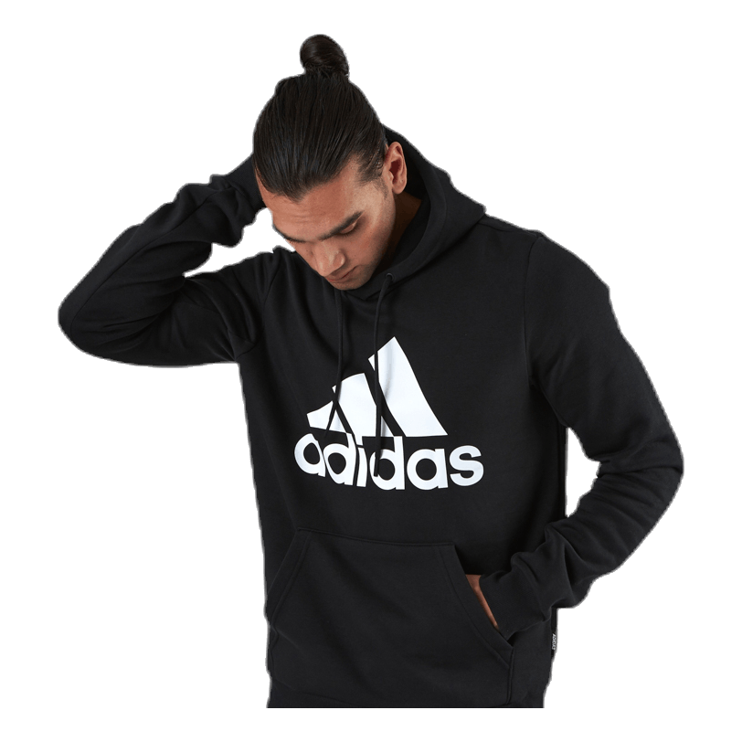 Mens Badge Of Sport Fleece Hoodie Black