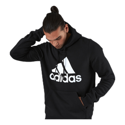 Mens Badge Of Sport Fleece Hoodie Black