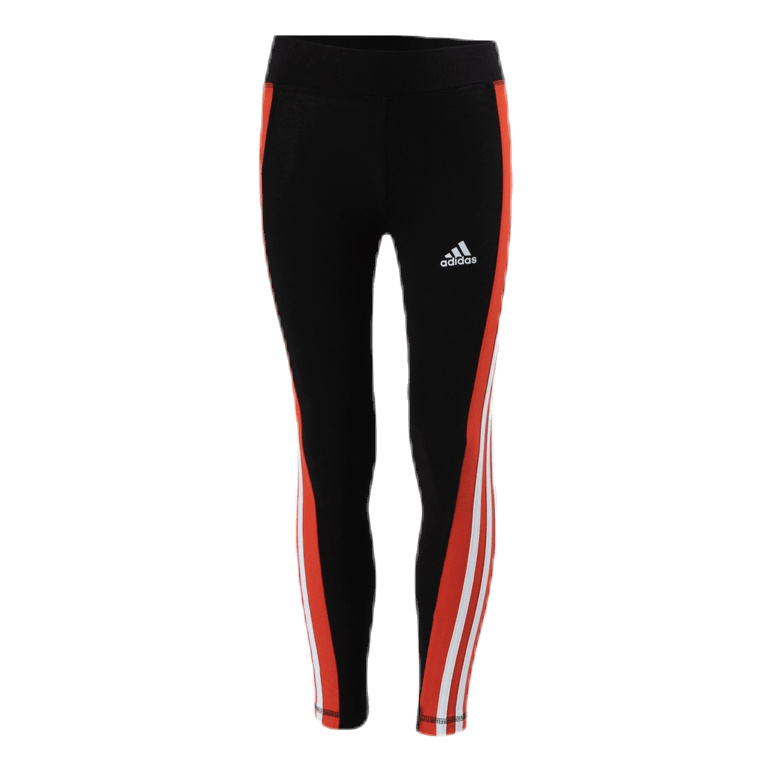 Girls Linear 3 Stripe Tight Orange/Black