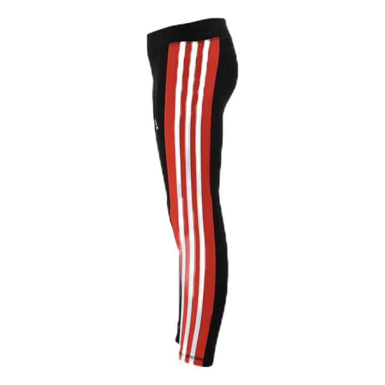 Girls Linear 3 Stripe Tight Orange/Black