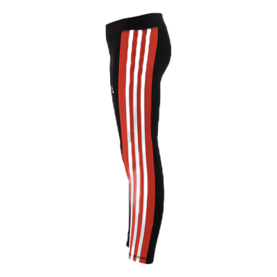 Girls Linear 3 Stripe Tight Orange/Black