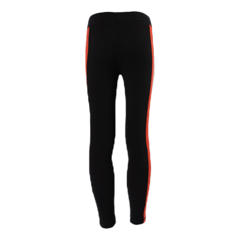 Girls Linear 3 Stripe Tight Orange/Black