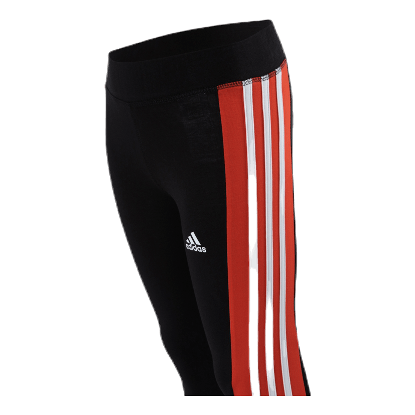 Girls Linear 3 Stripe Tight Orange/Black