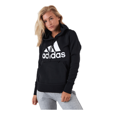 Womens Badge Of Sport Overhead Fleece Hoodie Black