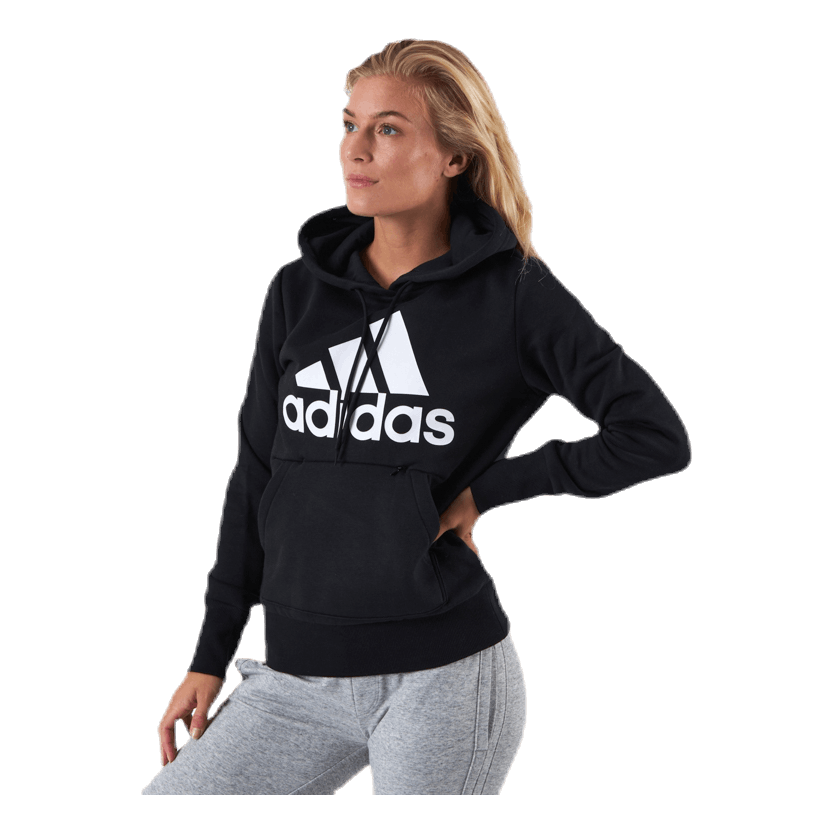 Womens Badge Of Sport Overhead Fleece Hoodie Black