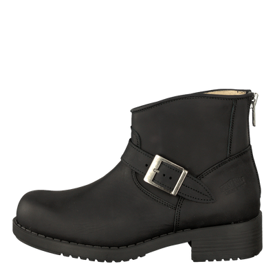 Very Low Boot Zip Back Black/Silver