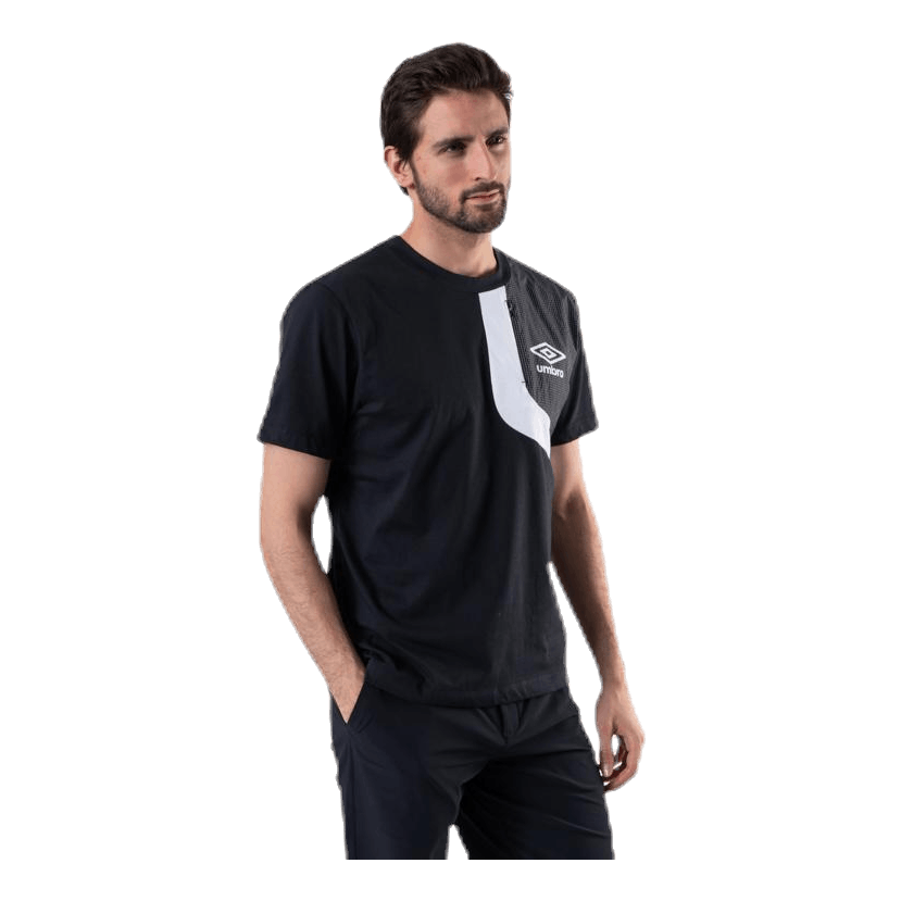 Diamond Cut Pocket Tee Black