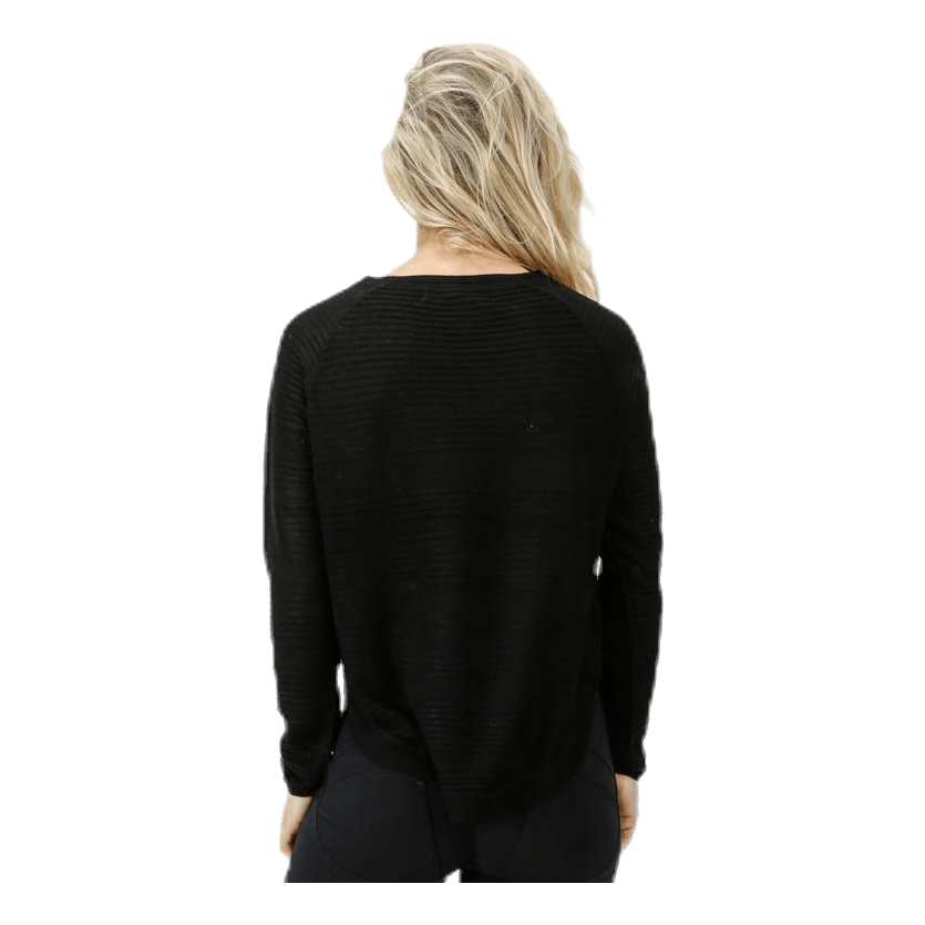 Caviar L/S Pullover Knt Black