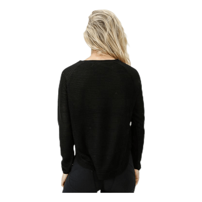 Caviar L/S Pullover Knt Black