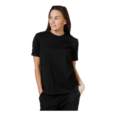 Ria Ss Fold Up Solid Tee Black