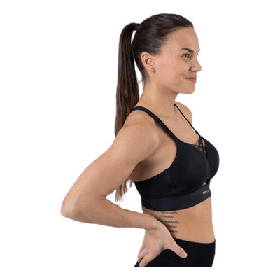 Jayda Metallic Sports Bra Black