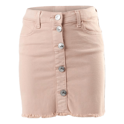 Farrah Color Button Skirt Pink