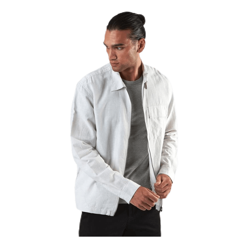 Life Linen Shirt Ls One Pocket White