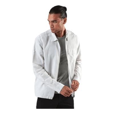 Life Linen Shirt Ls One Pocket White