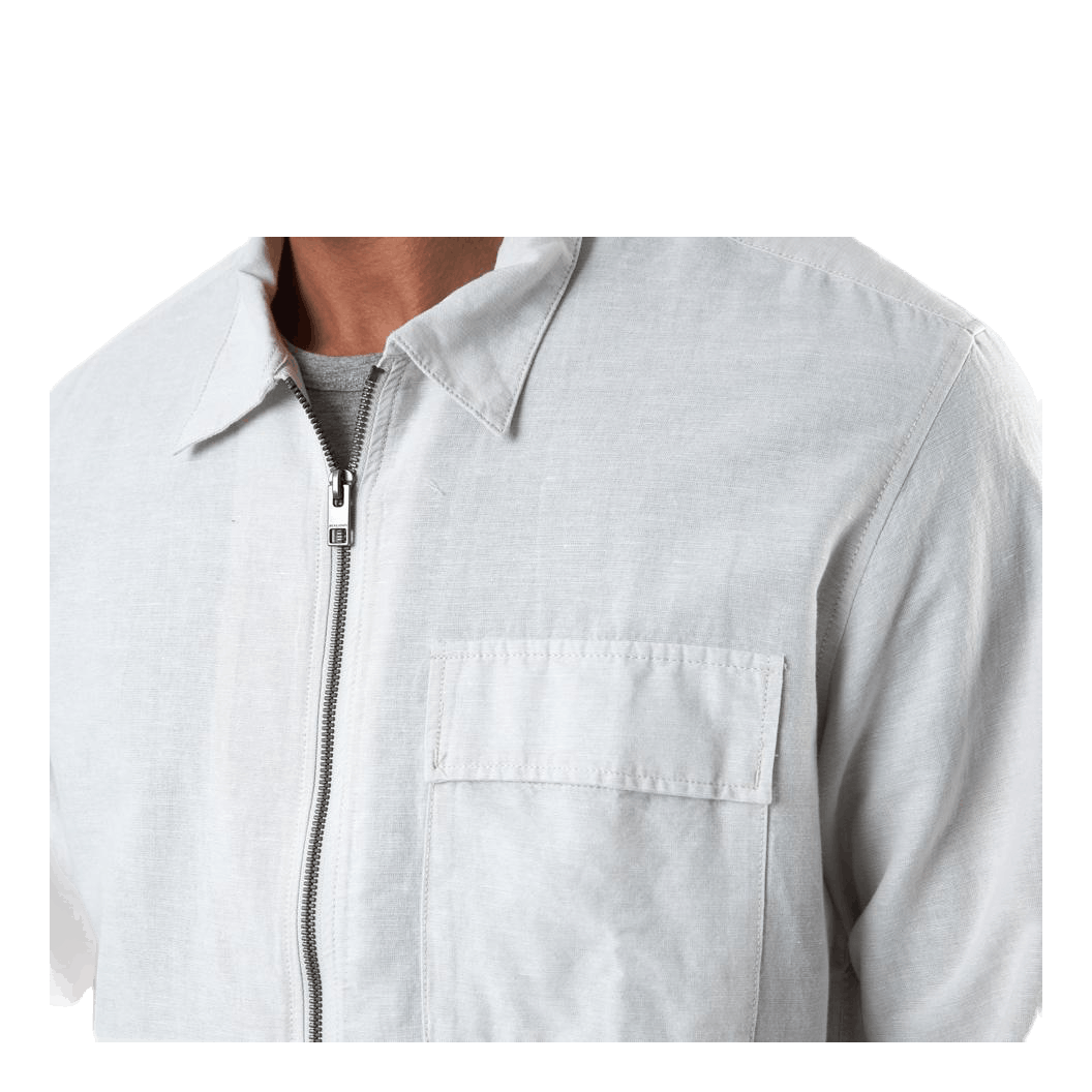 Life Linen Shirt Ls One Pocket White