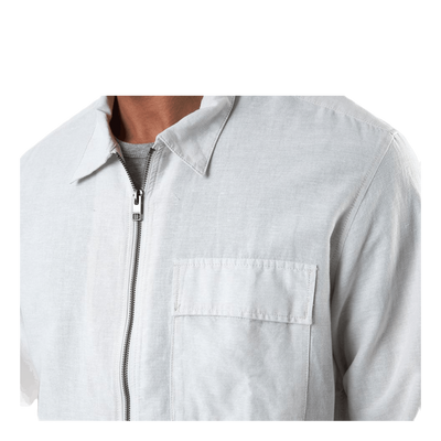 Life Linen Shirt Ls One Pocket White