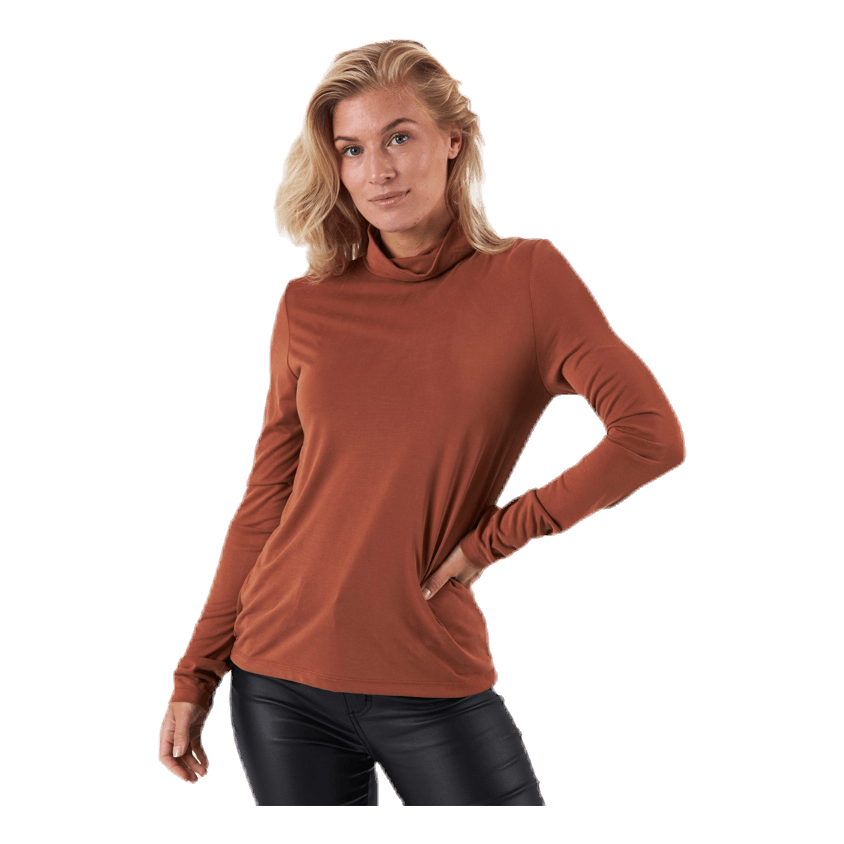 Kamala Ls Rollneck  Top  Brown