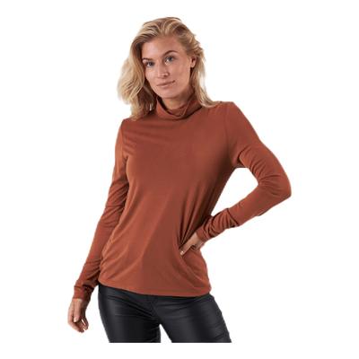 Kamala Ls Rollneck  Top  Brown