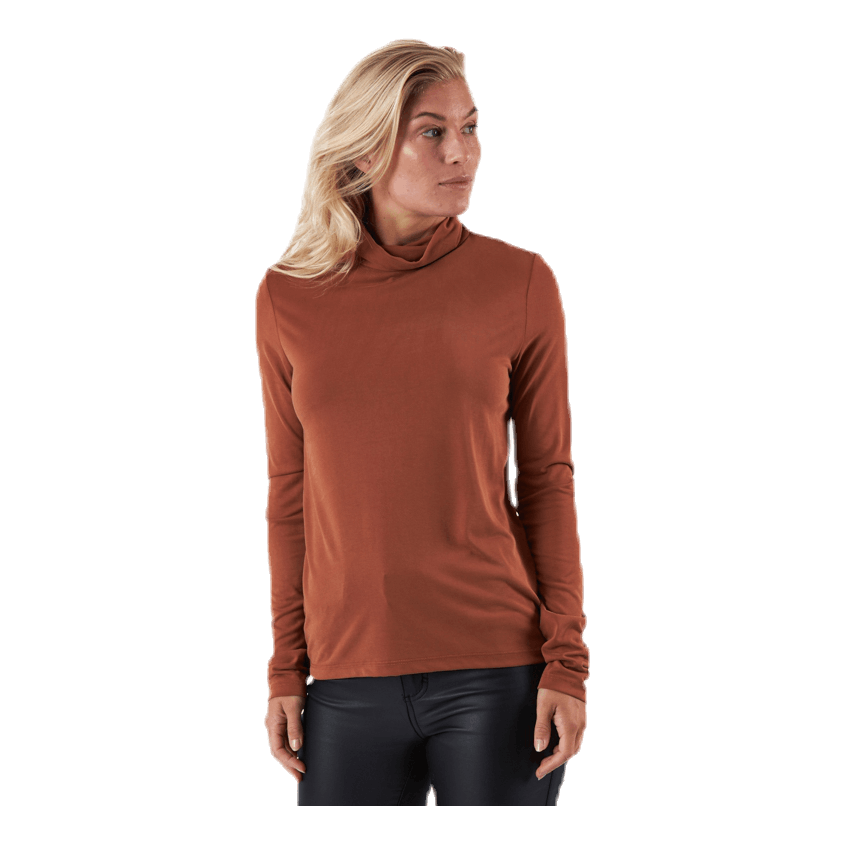 Kamala Ls Rollneck  Top  Brown