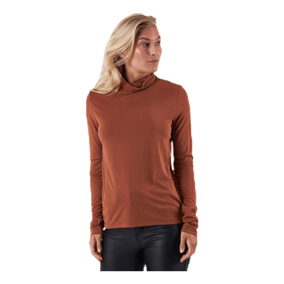 Kamala Ls Rollneck  Top  Brown