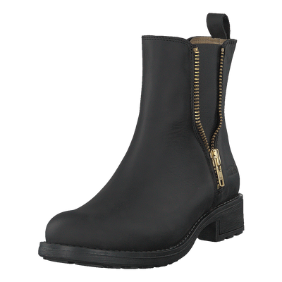 Low Chelsea Boot Black/shiny Gold
